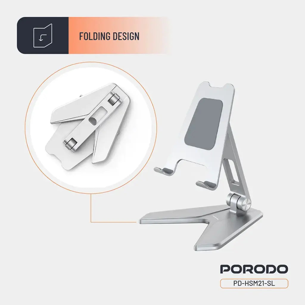 Porodo Aluminum Alloy Mobile Stand (PD-HSM21-SL) Porodo Aluminum Alloy Mobile Stand (PD-HSM21-SL)